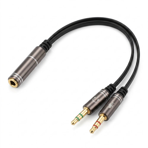 Audio splitter kabel - schwarz, y